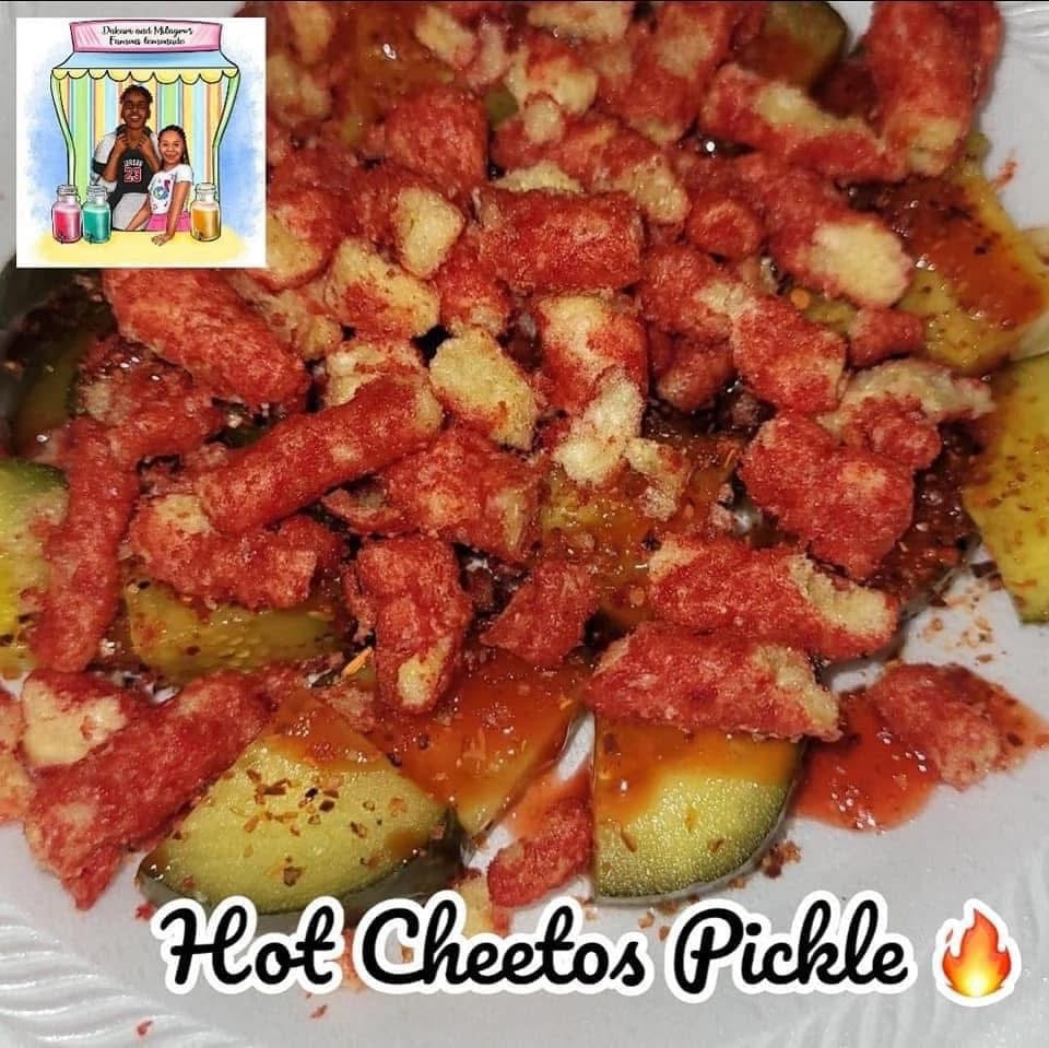 ￼ Hot Cheetos pickle kit